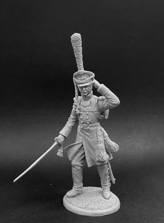 CHM-54246. Обер-офицер пехотных полков в сюртуке, Россия 1812-14 гг. 54 мм. Материал - смола. Chronos Miniatures