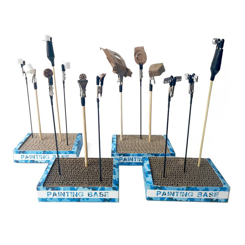 MW-2130A Основание зажимов для рисования (12,5*8,5*2,7 см) 4 шт., синий камуфляж.