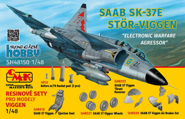 SH48150 SAAB SK-37E Stor-Viggen Electronic Warfare Agressor Special Hobby