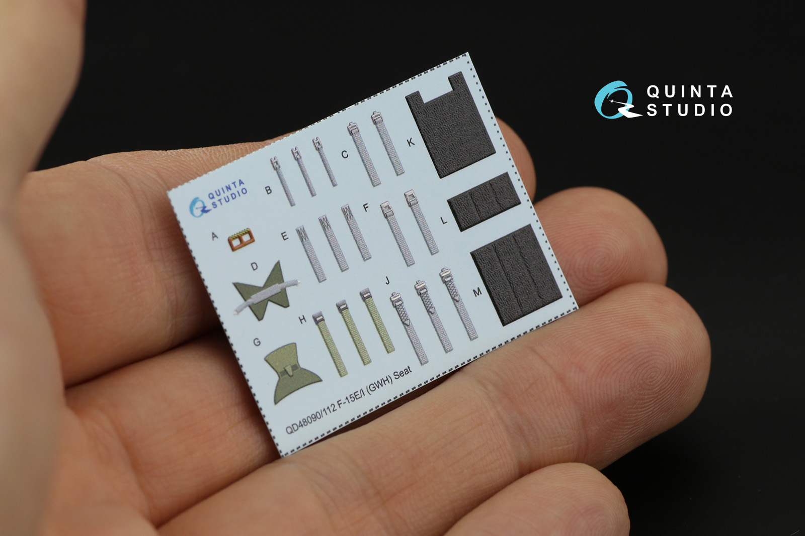 QD48214 3D Декаль интерьера кабины со смоляными деталями F-15C PAD-upgraded (GWH)