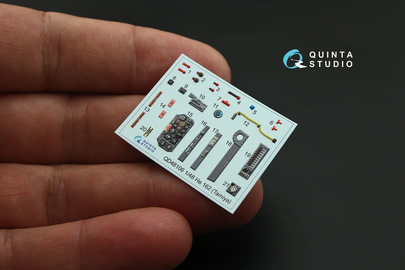 QD48106 1/48 3D Декаль интерьера кабины He-162 (для модели Tamiya)