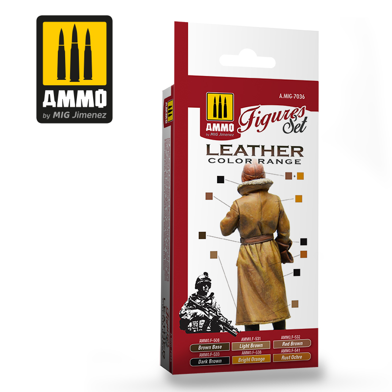 AMIG7036 Набор красок  Leather Color Range Set