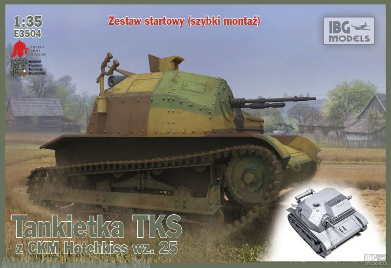 IBGE3504 Танкетка TKS Polish Tankette with machine gun includes quick build tracks IBG models