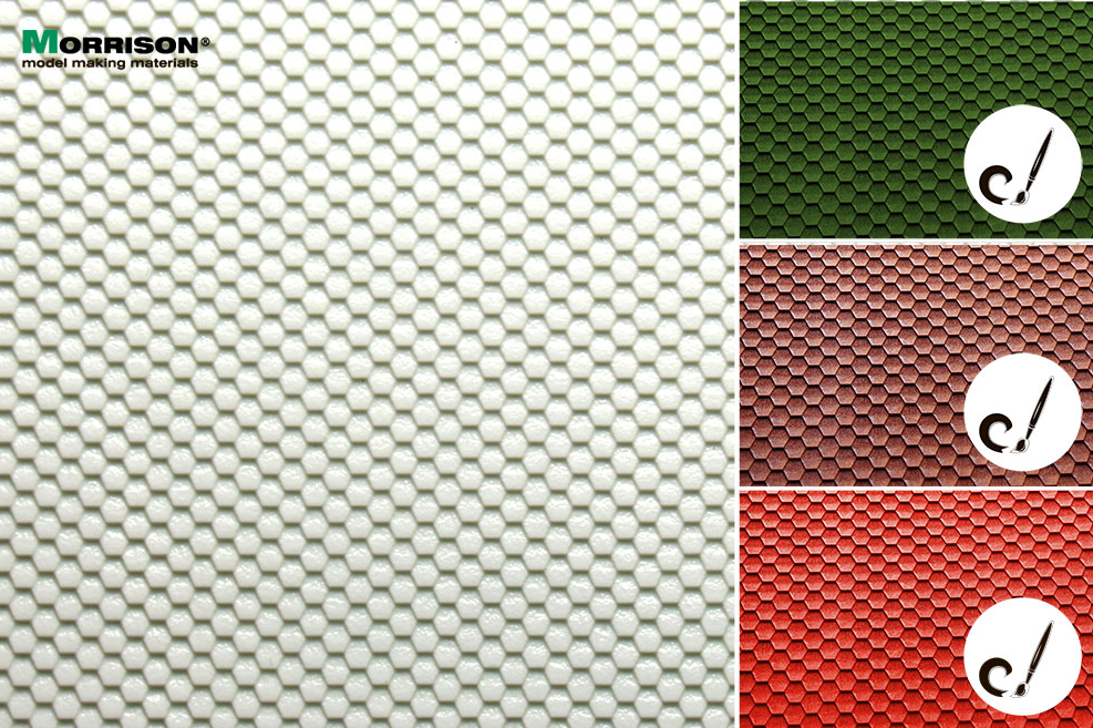 041tsh035 Объёмная текстура черепицы Шинглас   М1:35. (Лист А4- 19см.х28см.)