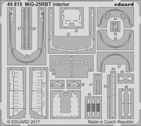 49815 Фототравление для MiG-25RBT interior для модели ICM