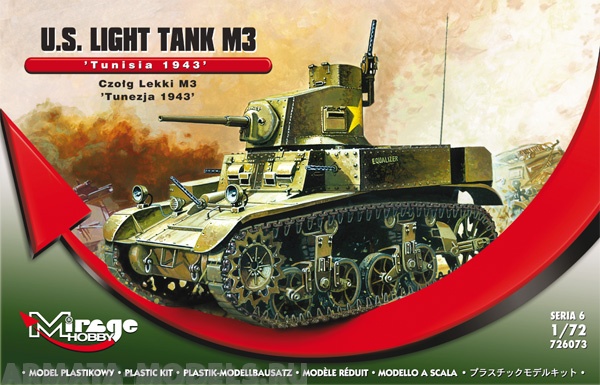 726073 Танк U.S. Light Tank M3  TUNISIA 1943 Mirage Hobby