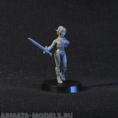 BV-fem-elf Игровая миниатюра  elven girl with sword эльфийская девочка с мечом BROTHER VINNI's