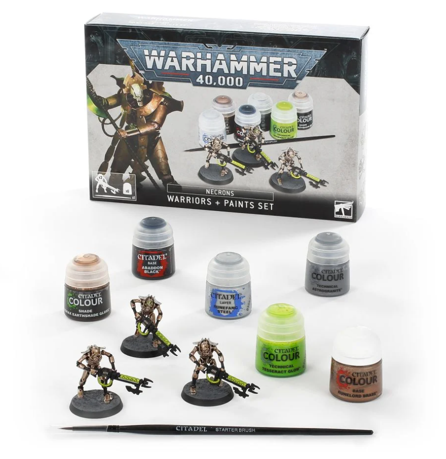 60-69GW Набор Некроны. Воины + краска (Necrons: Warriors + Paints Set)
