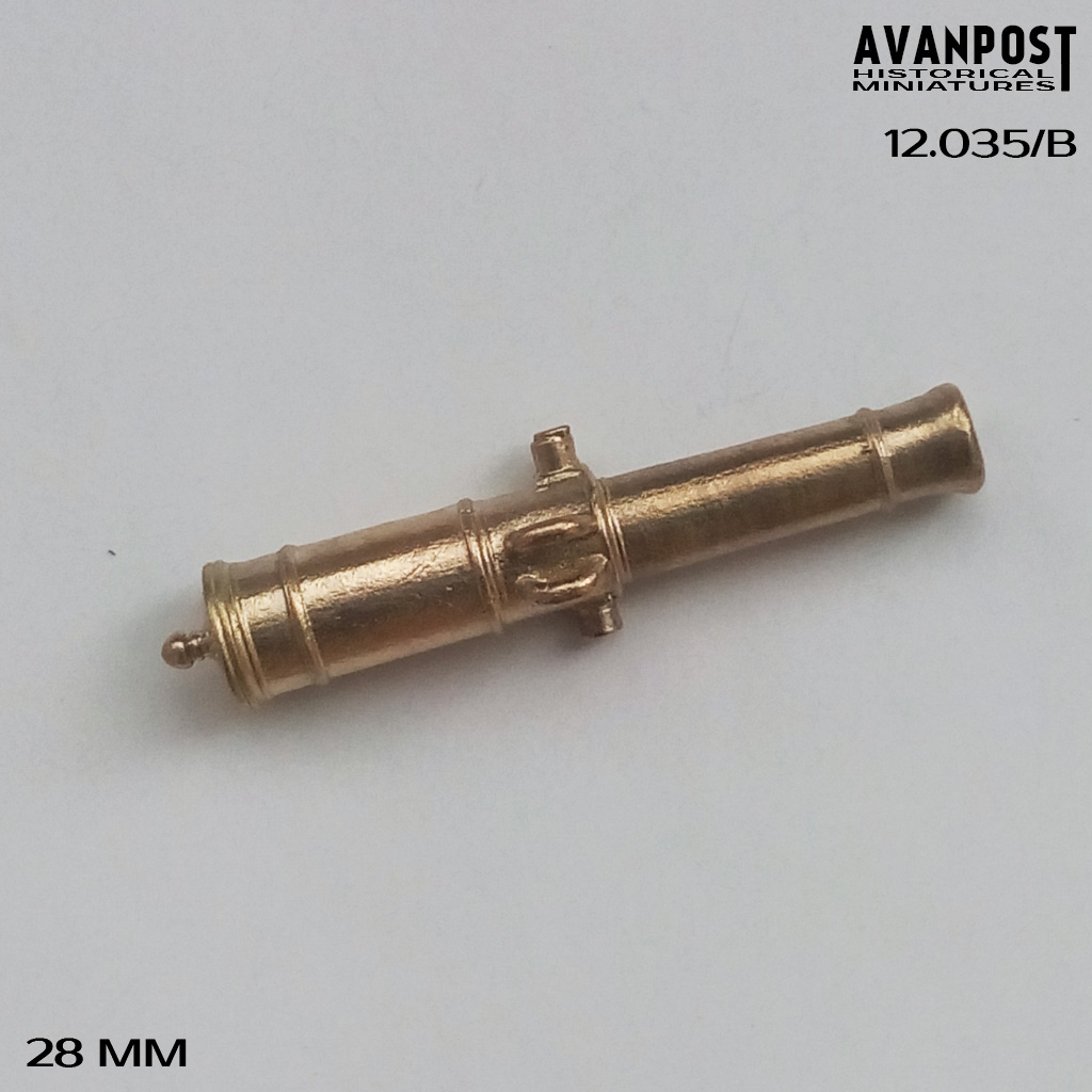 12.035/BАП Бронзовый ствол для 12-фунтовой пушки меньшей пропорции