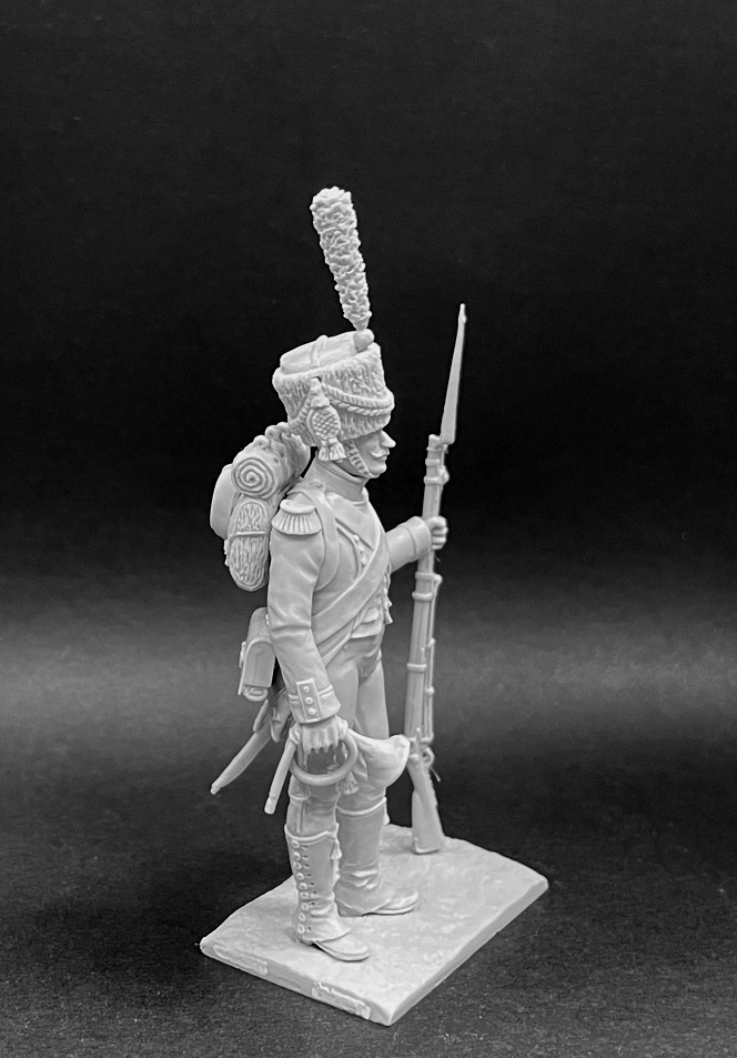 CHM-54316(M). Корнет вольтижеров легкой пехоты, Франция 1809-12 гг. Материал - белый металл. Chronos Miniatures