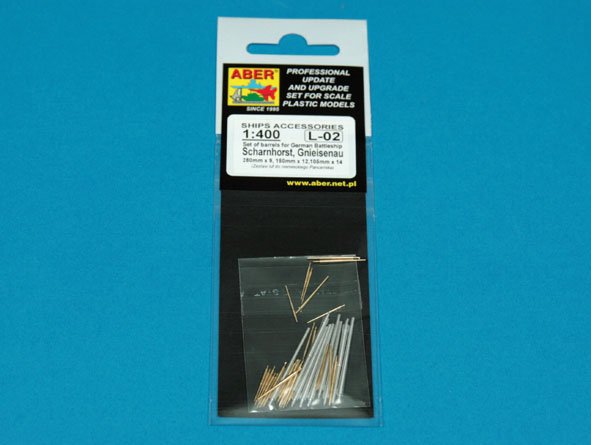 ABR-1:400-L-02  Дополнения для  Set of barrels for Sharnhorst,Gnieisenau для  1/400