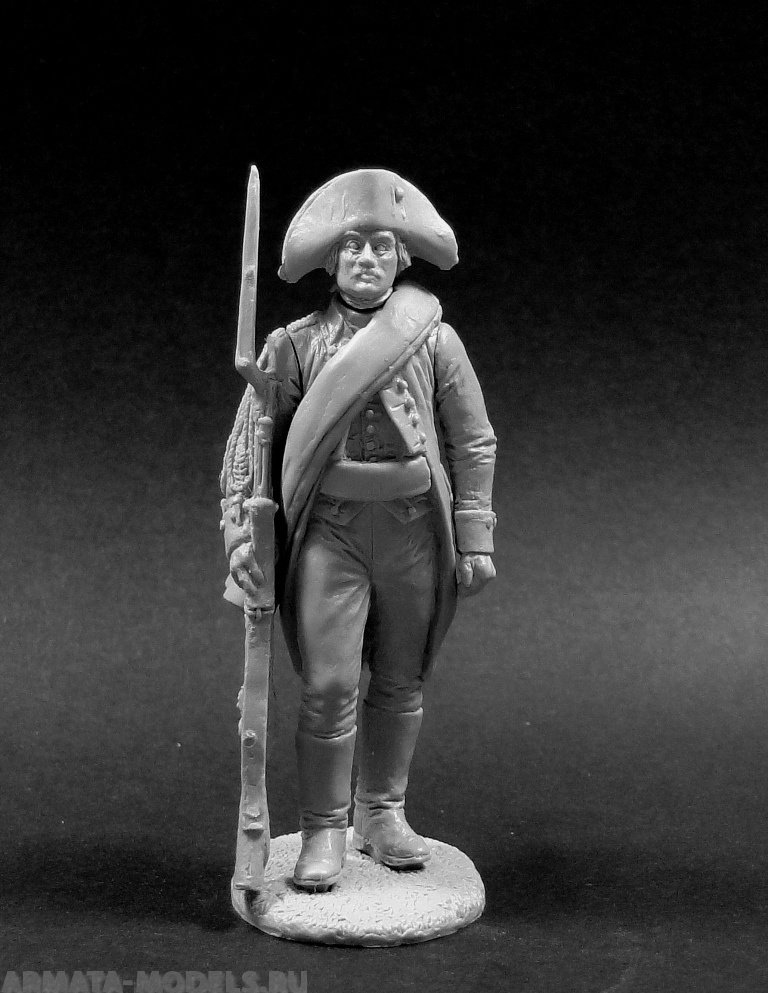 CHM-54228. Рядовой егерских полков, Россия 1799 г. (2 варианта голов, 2 варианта рук). 54 мм. Материал - смола. Chronos Miniatures