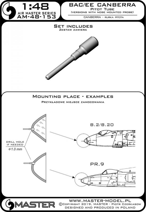 AM-48-153 BAC/EE Canberra B.2/B.20. - Pitot Tube