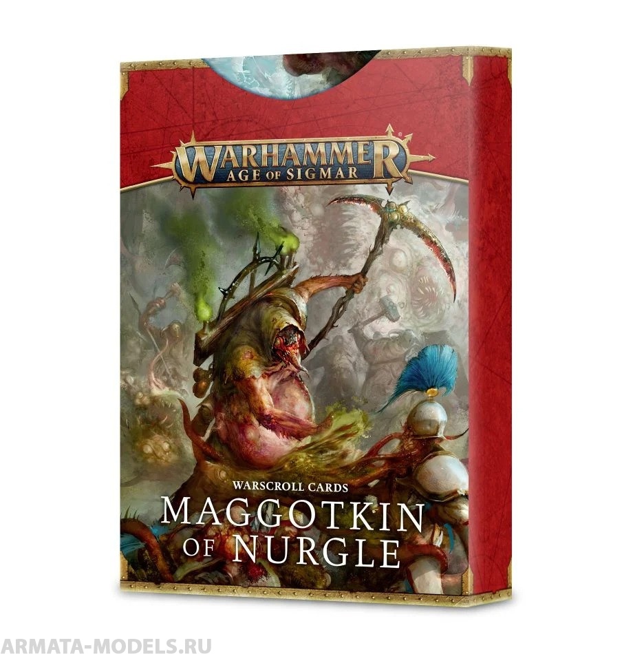 83-59GW Карты Боевые Свитки. Червородия Нургла (Warscrolls Maggotkin of Nurgle)