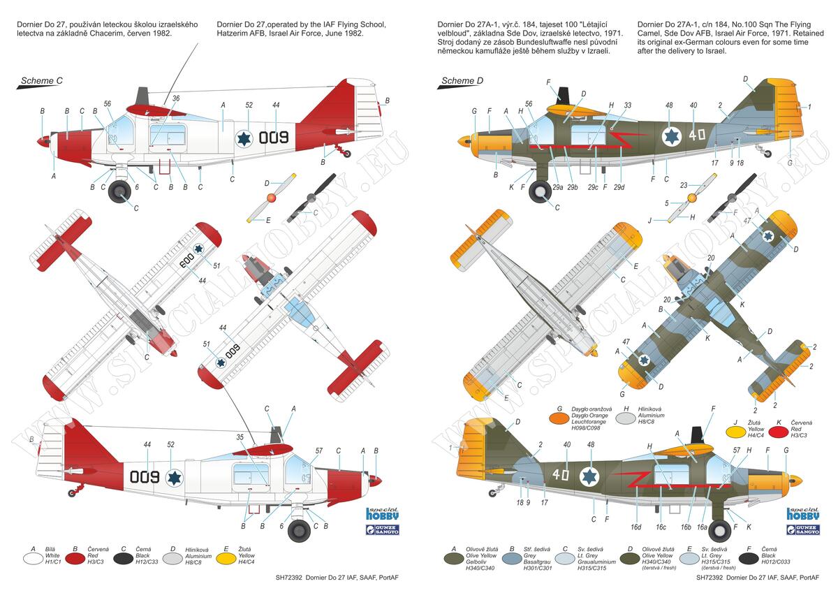 SH72392 Dornier Do 27 IDF, SAAF and Portuguese Service Special Hobby