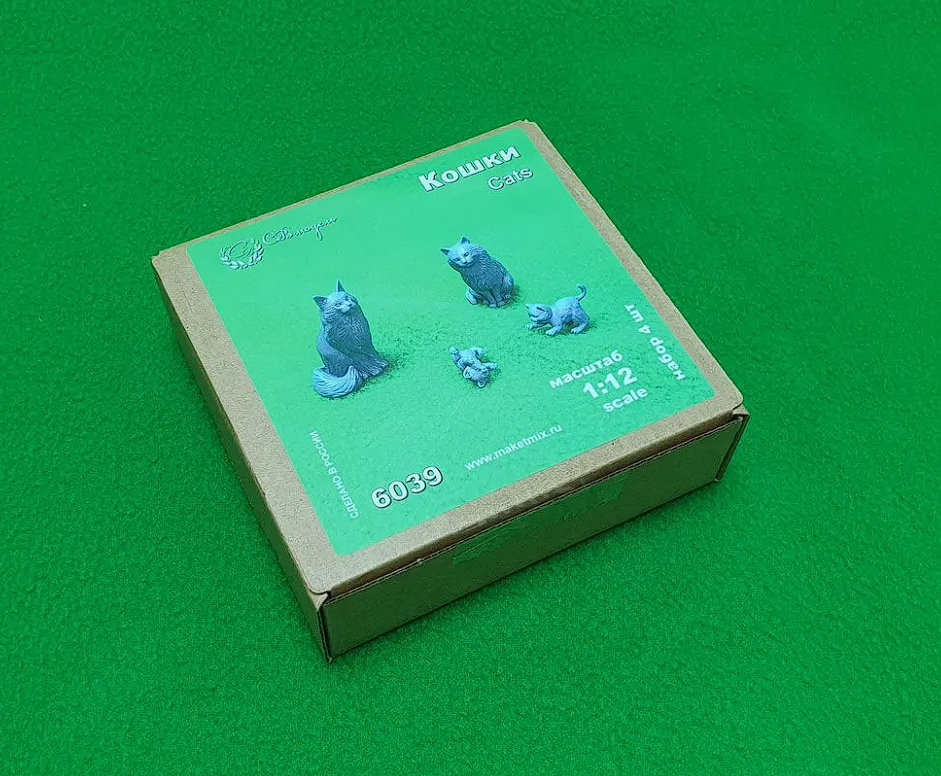 6039 кошки набор 4 шт масштаб 1:12 СВ Модель