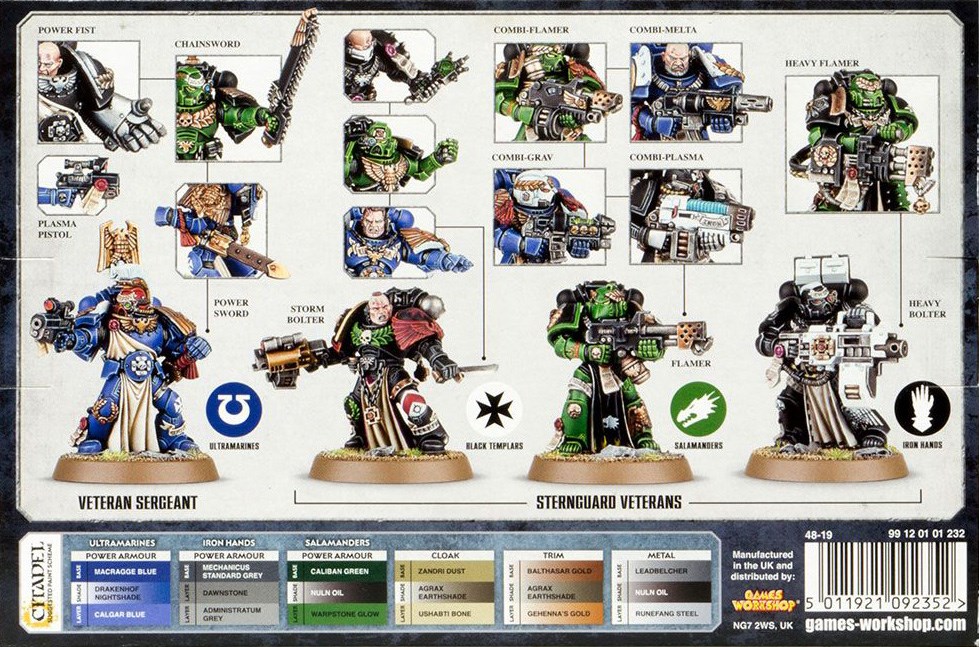 48-19GW Набор Космодесант. Отряд Ветеранов Арьергарда (Space Marine Sternguard Veteran Squad)