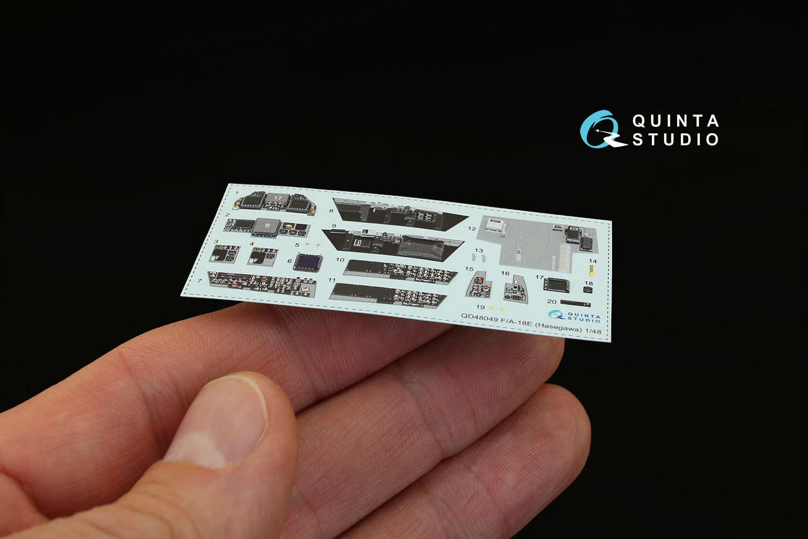 QD48049 1/48 3D Декаль интерьера кабины F/A-18E (для модели Hasegawa) Quinta Studio