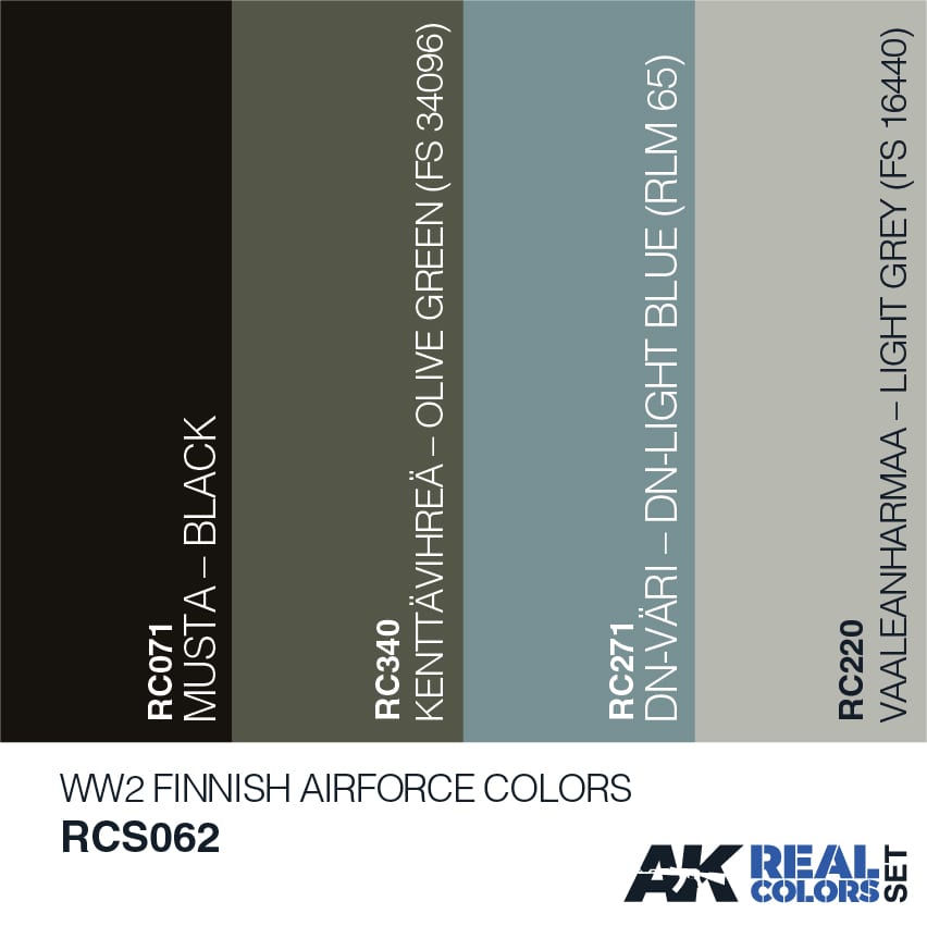 RCS062 Набор красок  WW2 FINNISH AIRFORCE COLORS SET