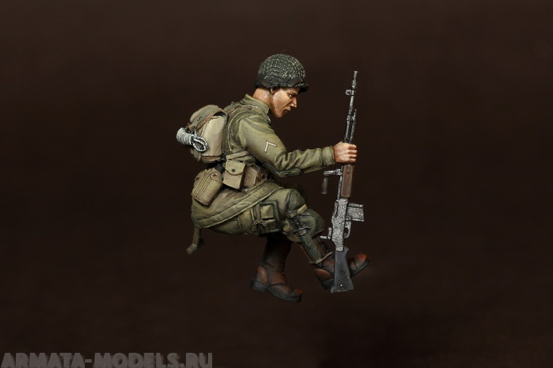 35120SOGA U.S. Army Airborne BAR Gunner for jeep. Normandy, 1944. SOGA Miniatures
