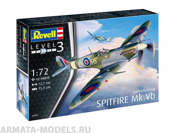 03897 Британский истребитель Spitfire Mk. Vb времен Второй мировой войны Revell