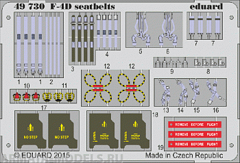 49730ED  F-4D seatbelts 1/48