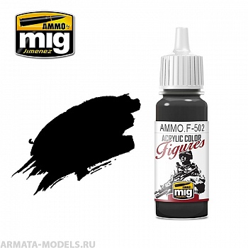 AMMOF502 Ammo Mig Краска акриловая черная  OUTLINING BLACK