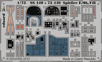 73449ED  Spitfire Mk F. VII for Italeri kit 1/72
