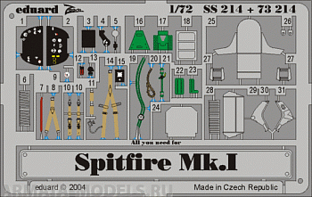 SS214 Фототравление Spitfire Mk.I	 For TAMIYA kit