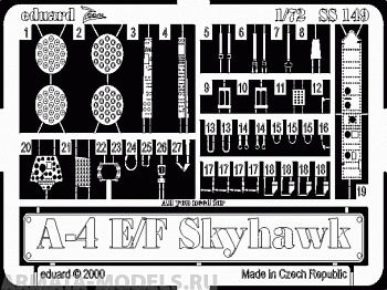 SS149 Фототравление A-4E/F for italeri kit (Eduard) 1/72