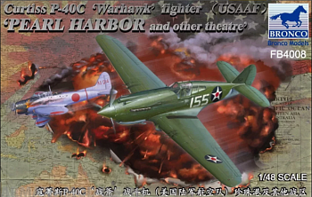 FB4008 Самолёт Curtiss P-40C Warhawk Fighter (US Army Air Force) (Bronco Models) 1/48