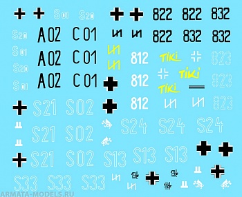 72030CD Декаль Pz  VI  Tiger I  -  Part IV  SS-Pz.Div- Das Reich, PzReg. Grossdoychland 1/72