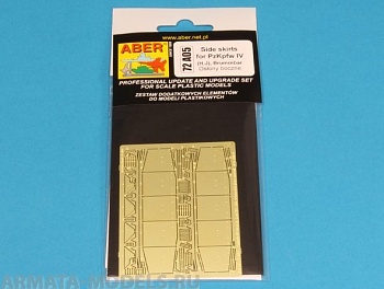 ABR-72-A05  Дополнения для  Side skirts for PzKpfw IV (H.J),Brummbar для  1/72