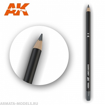 AK10024 Карандаш для везеринга Watercolor Pencil Dark Grey (Box - 5 units)
