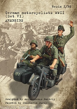ARM35132 Немецкие мотоциклисты, ВОВ, (Набор VI)