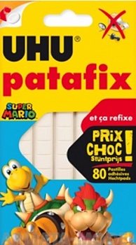 3912500UHU КЛЕЯЩИЕ ПОДУШЕЧКИ БЕЛЫЕ UHU СУПЕР МАРИО 80ШТ