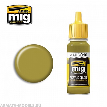 AMIG0010 Ammo Mig Акриловая краска RAL 7028 DUNKELGELB (MID WAR) 17 мл