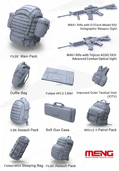 SPS-027 MODERN U.S. MARINES INDIVIDUAL LOAD-CARRYING EQUIPMENT (RESIN) 1/35