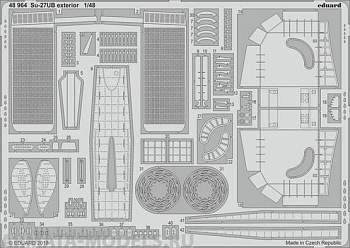 48964	Фототравление Su-27UB exterior  For Hobby-Boss kit (Eduard) 1/48