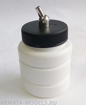 1555 Баночка с крышкой,  75 мл,трубка 60 градусов, пластик