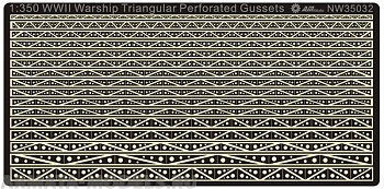 NW35032 WWII Warship Triangular Gussets Perforated
