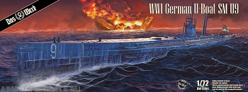 DW72001 Немецкая подводная лодка времен ВМВ 1/72 S.M. U-Boot 9