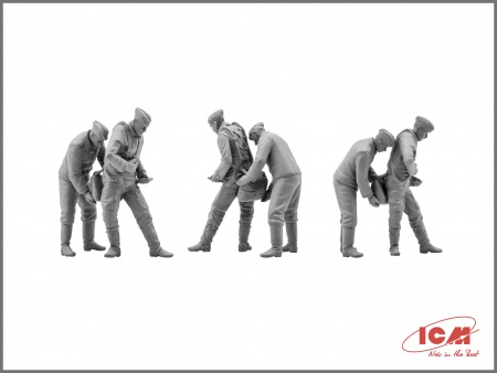 Набор фигурок 48082 Фигуры Пилоты и техники ВВС Германии (1939-1945) ICM